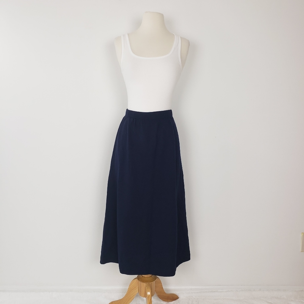 St. John Navy Midi Skirt Sz 4